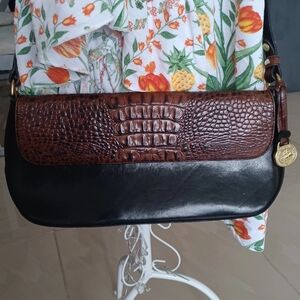 Brahmin Brown and Black Crossbody Bag